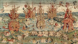 Dünyevi Zevkler Bahçesi. CA. 1560 (goblen) by Hieronymus (after) Bosch