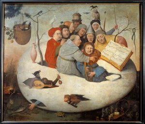 Felsefi yumurta ile sembolize edilen simyanın yumurtadaki konseri. Hieronymus Van Aeken (Aken) ve Jerome Bosch (1450-1516) 15. yüzyıl Güneşi