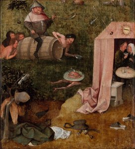 Bir Intemperance Alegorisi, c.1495-1500 (panelde yağlı boya) by Hieronymus Bosch