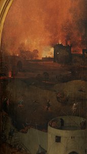 Kıyamet Günü'nün sağ panelinin detayı (panel üzeri yağlı boya) by Hieronymus Bosch