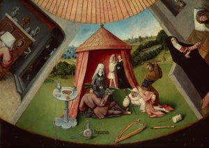 Yedi büyük günah ve son dört şey by Hieronymus Bosch
