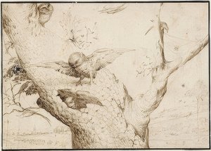 Eulennest. 1505-10 by Hieronymus Bosch