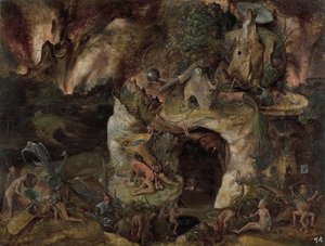 cehennem manzarası by Hieronymus Bosch