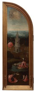 Kıyamet Günü'nün sol paneli (panel üzeri yağlı boya) by Hieronymus Bosch