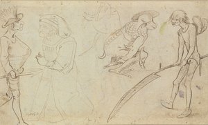 Grotesk figür çalışmaları by Hieronymus Bosch