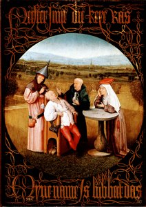 Delilik Taşının Çıkarılması (Taşı Kesmek veya Deliliğin Tedavisi) - Resim by Hieronymus Bosch