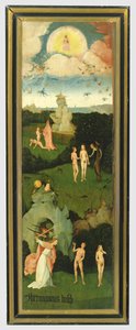 Haywain: Cennet Bahçesini tasvir eden üç parçanın sol kanadı, c.1500 (panel) by Hieronymus Bosch