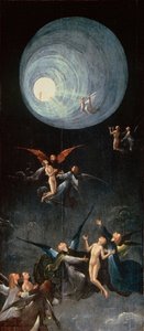 les ames bienheureuses. Le Paradis - Cennete Yükseliş. Gönderen: Four Visions of the After the After Bosch, Hieronymus (c. 1450-1516). Ahşap üzerine yağlı boya, ebat : 88,8x39,9, ca 1490-1510, Palazzo Grimani, Venedik by Hieronymus Bosch