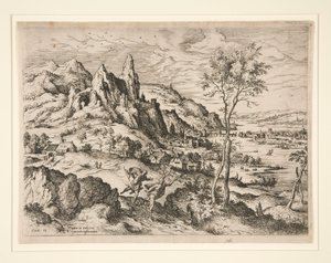 Daphne, Apollon tarafından İncil ve Mitolojik Sahneler ile Manzaralardan, Zulüm by Hieronymus Cock