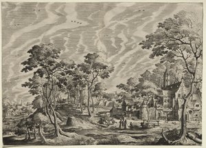 Sağda bir Chateau ile manzara, 1630.