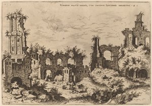 Septizonium ile Palatine Harabeleri by Hieronymus Cock