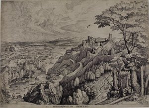 Çölde Aziz Jerome by Hieronymus Cock
