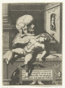 Çocuk ve kafatası ile Vanitas performansı (Hodi mihi kras tibi / Bugün ben, yarın sen)