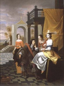 Bir beyefendi ödeme mahkemesi, 1661 (panel)