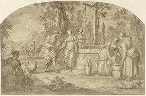Kuyuda Eliezer ve Rebekah by Hieronymus Lapis