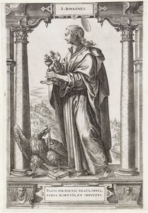 Aziz John Evangelist S. Iohannes (nesne üzerindeki başlık) İsa ve On İki Havari ve St. Paul (dizi başlığı) by Hieronymus Wierix