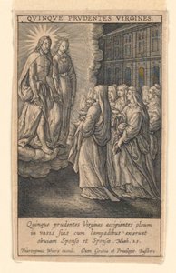 "Speculum Virginitatis" süitinden Beş Bilge Bakire by Hieronymus Wierix