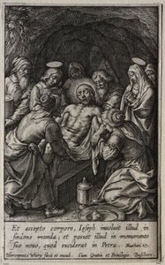 Tutku: Entombment by Hieronymus Wierix