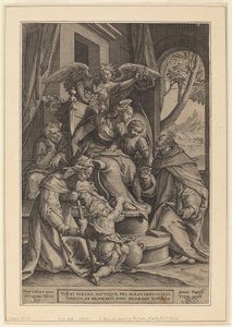 Kutsal Akrabalık by Hieronymus Wierix after Denys Calvaert