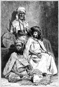 Arap dilenci, Biskra ve El-kantra kadınları, c1890
