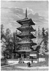 Budist tapınağı, Nikko, Japonya, 1895.