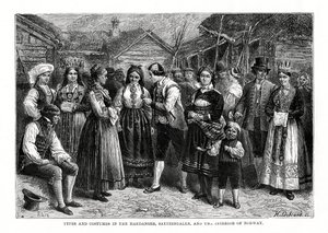 Norveç'te tipler ve kostümler, 1879.