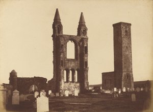Andrews Katedrali, Doğu Gable ve Aziz Regulus Kulesi by Hill and Adamson