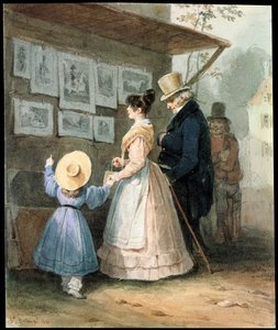 Gravür satıcısında, 1831.