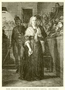 Marie Antoinette devrimci mahkemeden ayrılıyor by Hippolyte Delaroche