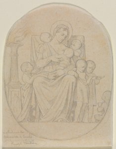 Aziz Felicite ve Yedi Oğlu by Hippolyte Jean Flandrin
