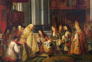Louis XIV'in (1638-1715) Saint-Omer Katedrali'ne girişi, detay by Hippolyte Joseph Cuvelier