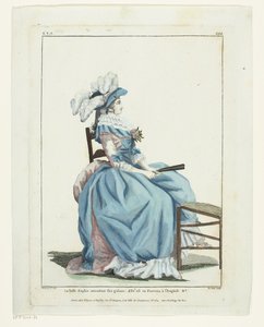 Fransız Modası ve Kostümleri Galerisi 1787, TTT.388: Bekleyen güzel Sophie... by Hippolyte Le Bas