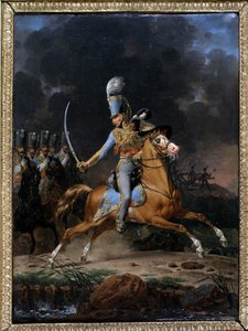 1815-1816 dolaylarında Albay de Hussard. Lecomte