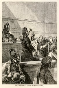 Ayakkabılarım!, diye haykırdı Passepartout, Seksen Günde Devri Alemden Jules Verne (1828-1905), gravür Adolphe François Pannemaker (1822-1900), 1873