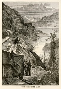 Seksen Günde Dünyadan Büyük Tuz Gölü, Jules Verne (1828-1905) tarafından Prévost tarafından oyulmuş, 1873
