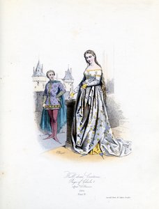 Tam elbiseli asil kadın by Hippolyte Louis and Polydore Pauquet