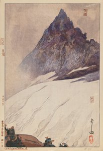 Yarigatake A (kağıda tahta baskı) by Hiroshi Yoshida