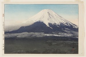 Yoshida Köyü (Yoshida mura) (renkli tahta baskı) by Hiroshi Yoshida