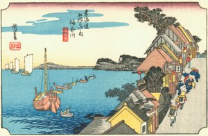 Kanagawa - Yokohama, Tokugawa döneminde göründüğü gibi.