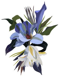 Lale motifine dayalı hayali bir çiçek. by Hiroyuki Izutsu