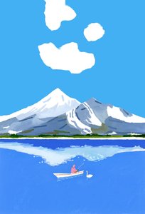 Kış gölünde balık tutma by Hiroyuki Izutsu
