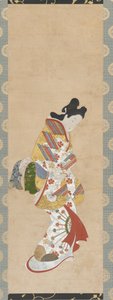 Ayakta duran kadın figürü, 18. yüzyıl. by Hishikawa Morofusa
