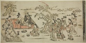 Çiçek Görüntüleme by Hishikawa Moronobu