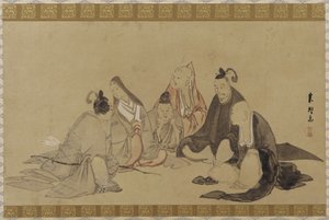 Altı Ölümsüz Şair, Edo Dönemi (kağıt üzerine mürekkep ve renk)