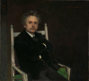 Besteci Edvard Grieg'in Portresi by Hjalmer Eilif Emanuel Peterssen