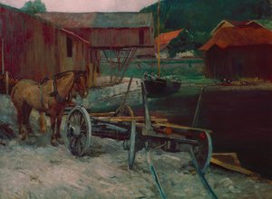 Sandvik koyu (Sandviksbukta) by Hjalmer Eilif Emanuel Peterssen