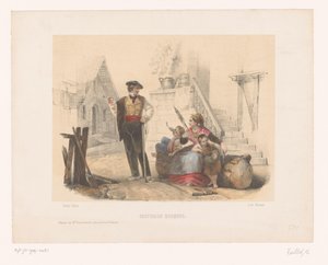 Bask Kostümlü Aile Kostümler Basklar (nesne üzerindeki başlık) by Hélène Feillet
