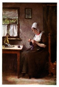 Örgü balıkçı kadın, 1901. by Hobbe Smith