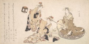 Birlikte Ziyaret Eden Üç Genç Bayan. by Hokuba