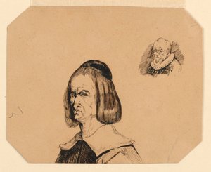 Frans Hals tarzında iki adamın kafaları by Homer Dodge Martin